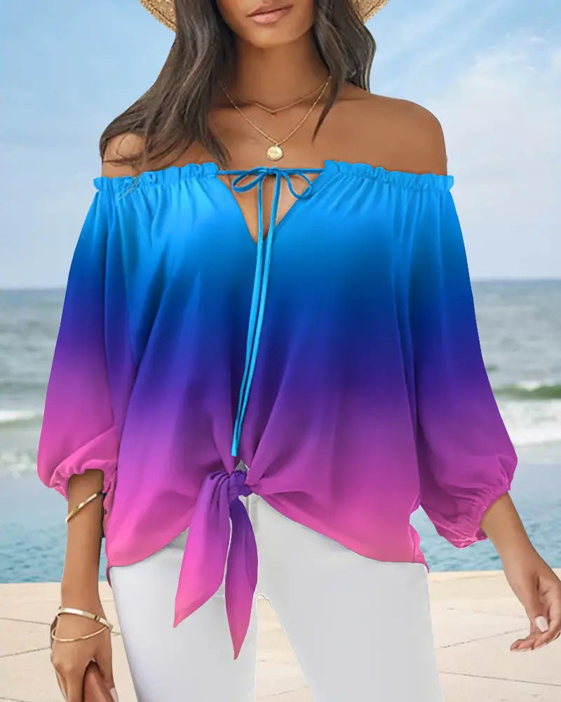 Chic Off Shoulder Printed Top Sophie Laurie