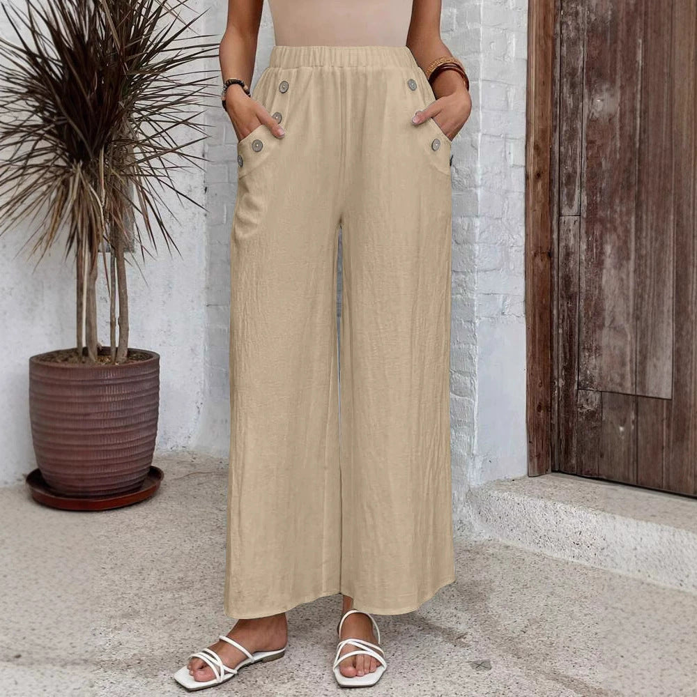 Relaxed High Waist Wide-Leg Pants by Sophie Laurie
