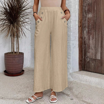 Relaxed High Waist Wide-Leg Pants by Sophie Laurie