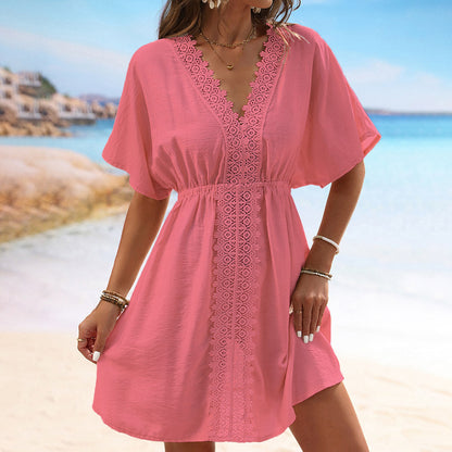 Chic Ice Silk Lace Beach Dress by Sophie Laurie