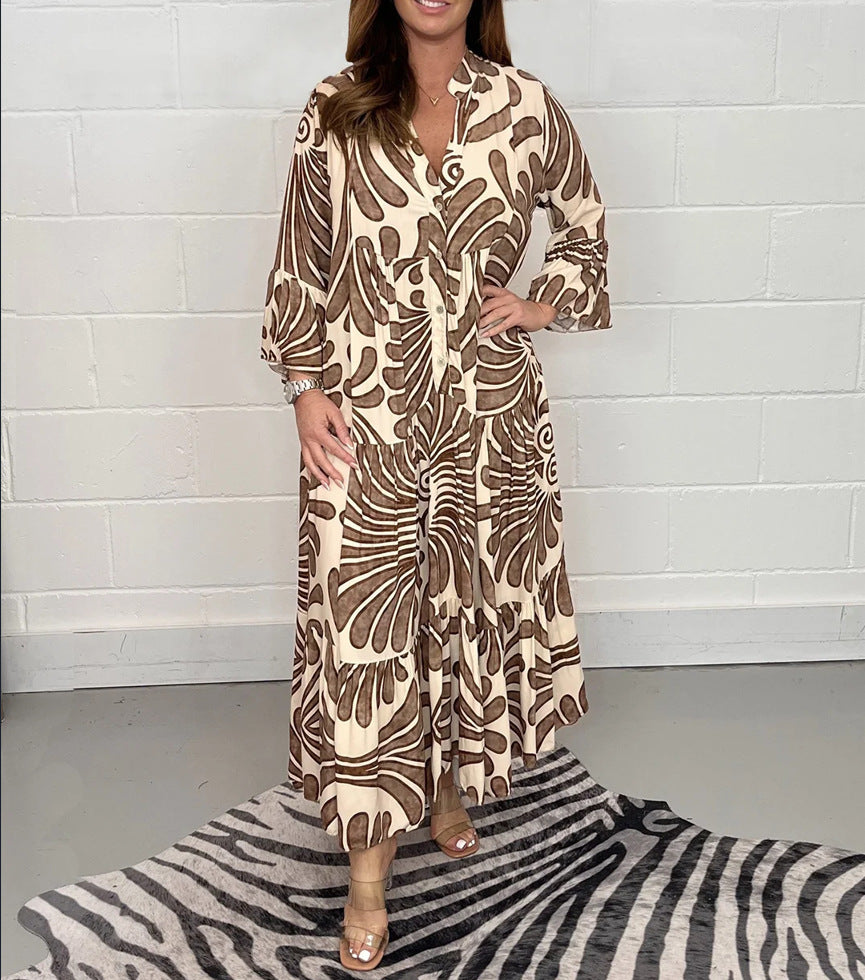 Printed Chiffon A-Line Dress by Sophie Laurie