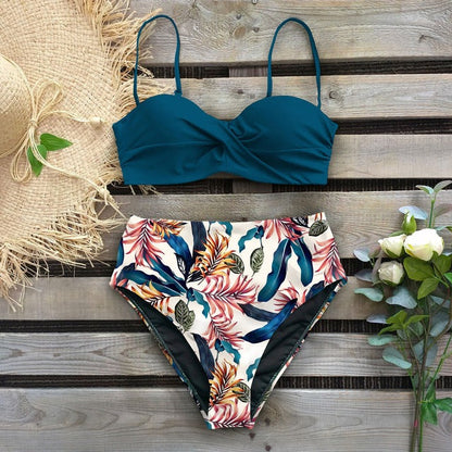 Floral High Waist Bikini by Sophie Laurie