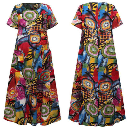 Vibrant Print Sophie Laurie Swing Maxi Dress