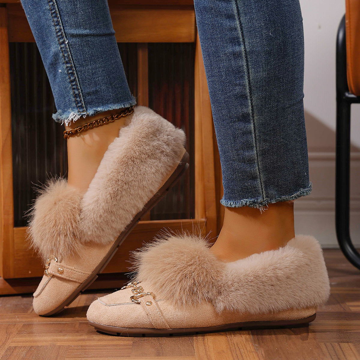 Velvet Plush Loafers by Sophie Laurie