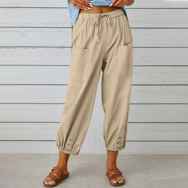 Relaxed Cotton Linen Pants Sophie Laurie