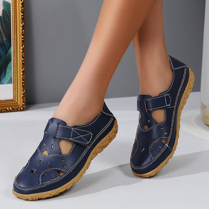 Hollowed Comfort Flat Sandals by Sophie Laurie