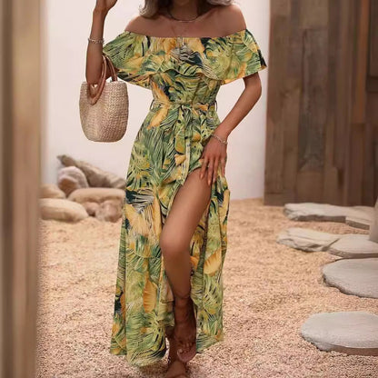 Elegant Sophie Laurie Ruffled Floral Maxi Dress