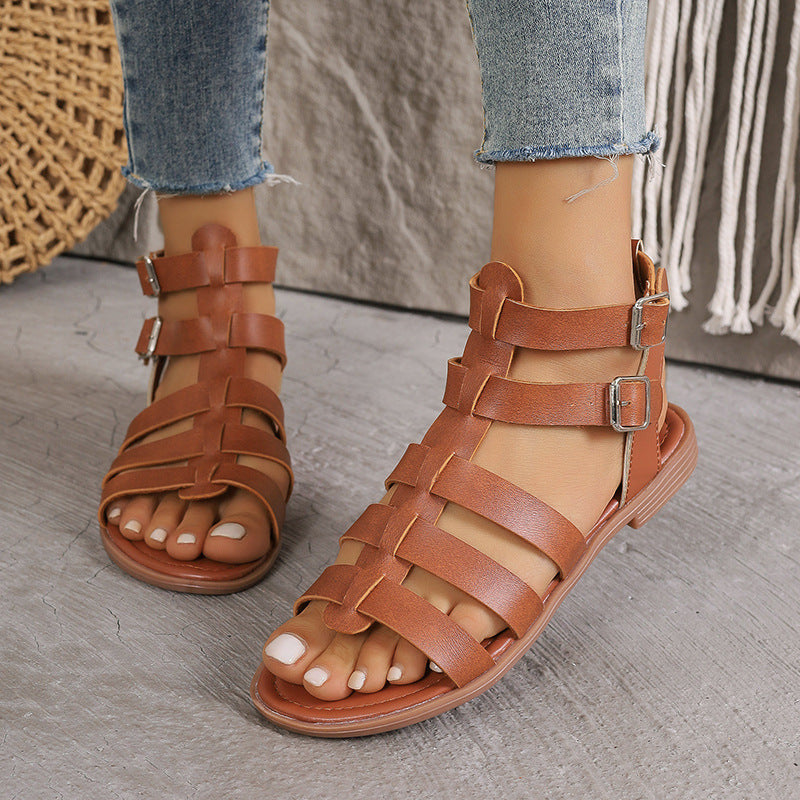 Chic Roman Sophie Laurie Hollow Sandals