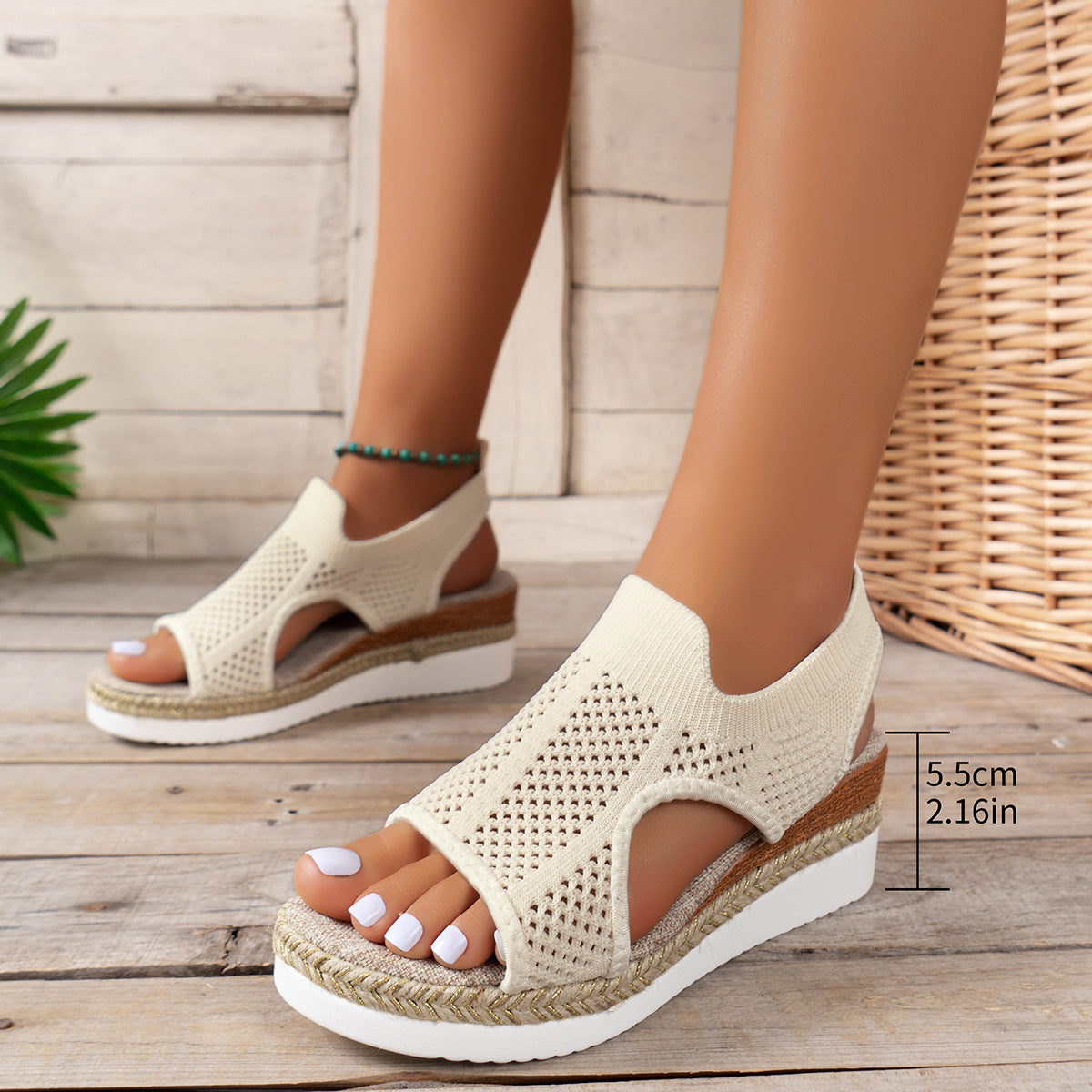 Breathable Wedge Sandals by Sophie Laurie