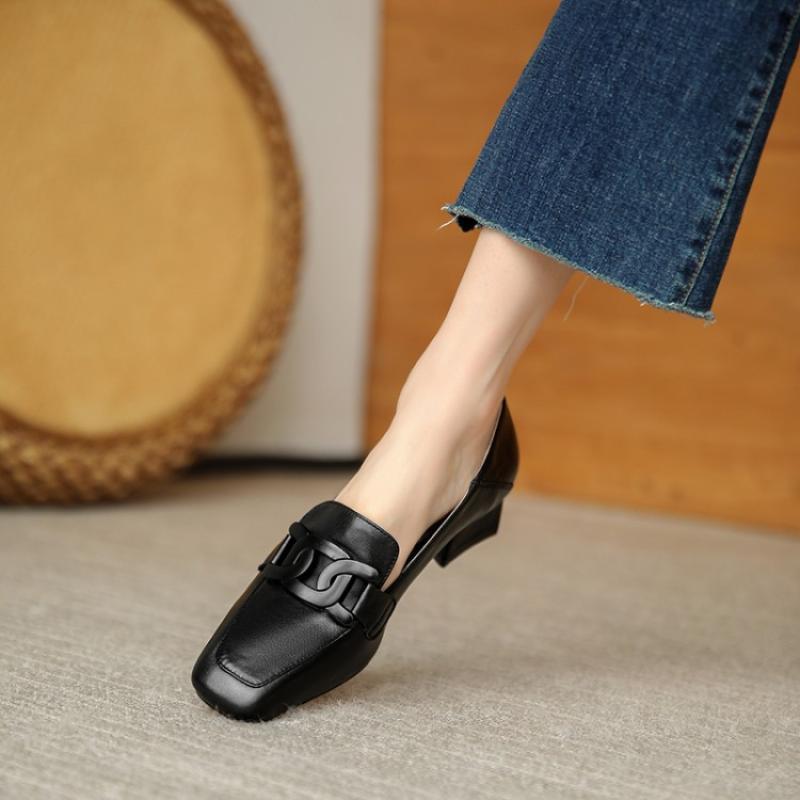 Elegant Sophie Laurie Chunky Heel Loafer Pumps