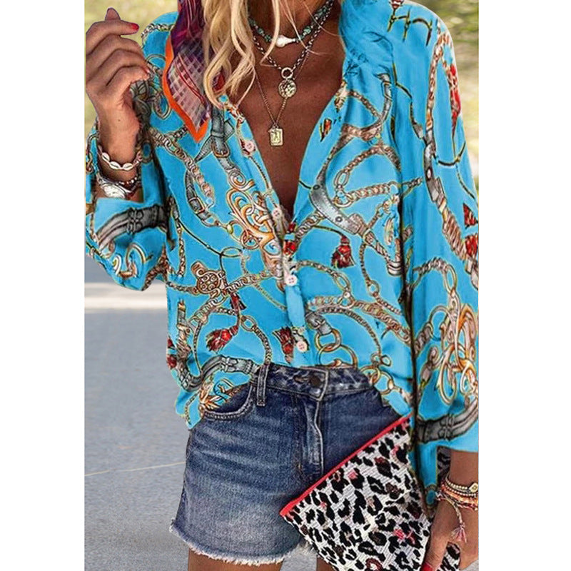Vibrant Printed Sophie Laurie Street Style Shirt