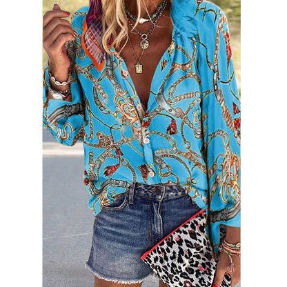 Vibrant Printed Sophie Laurie Street Style Shirt