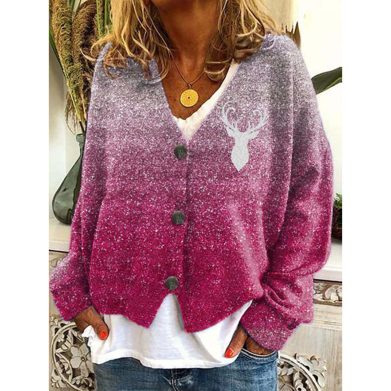 Vibrant Abstract Sophie Laurie Casual Cardigan