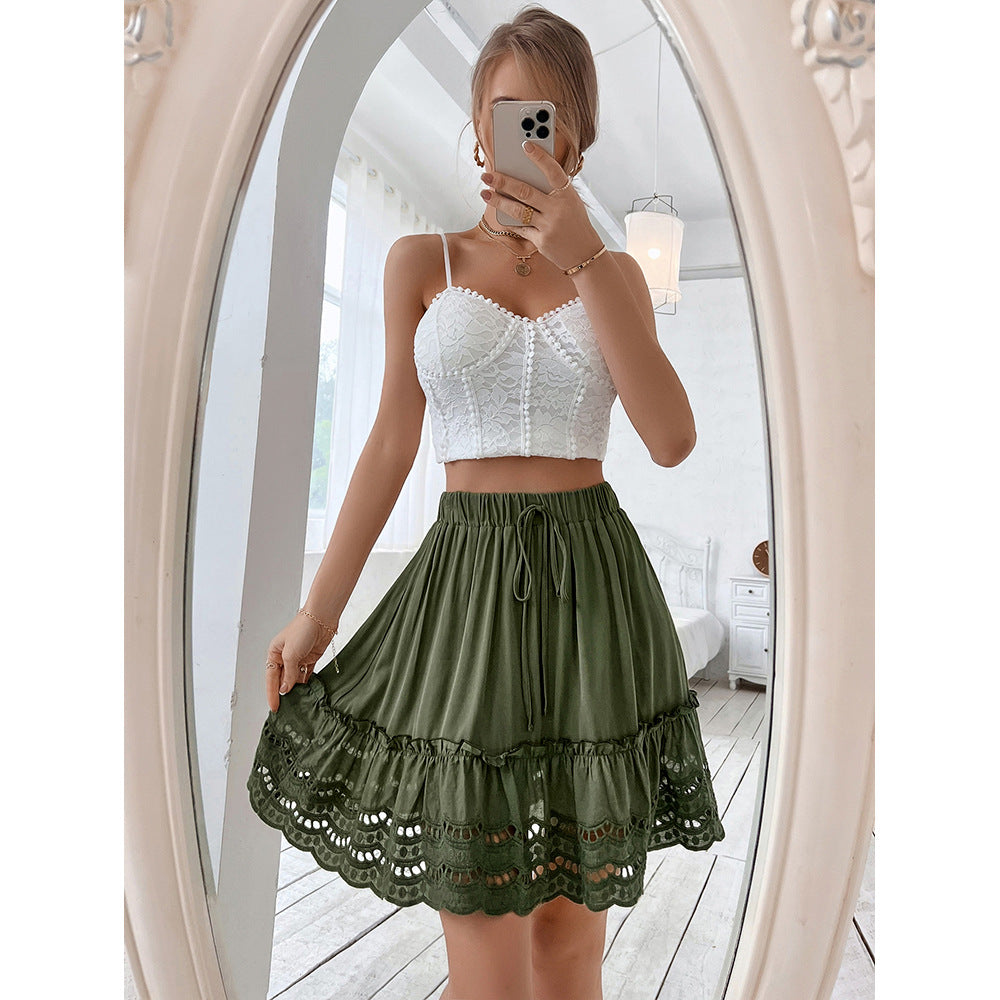 Chic Lace Patchwork Skirt by Sophie Laurie
