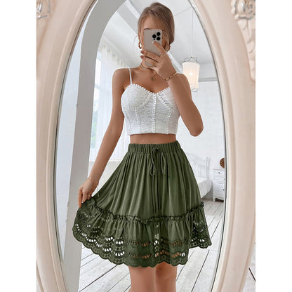 Chic Lace Patchwork Skirt by Sophie Laurie