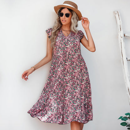 Chic Floral Midi Dress by Sophie Laurie