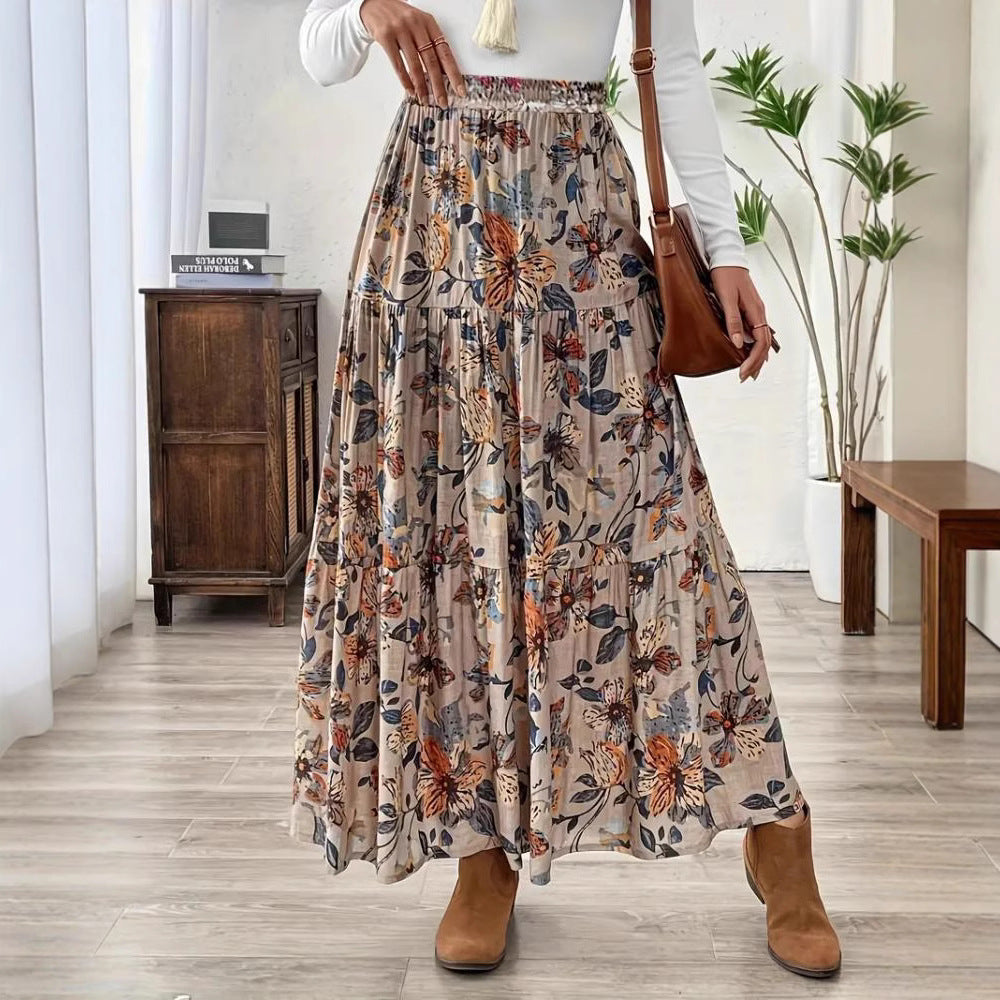 Bohemian Floral Sophie Laurie Midi Skirt