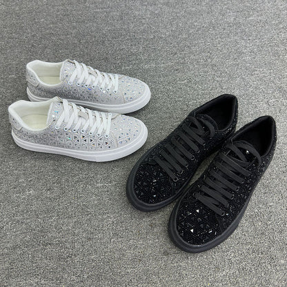 Rhinestone Suede Sneakers by Sophie Laurie