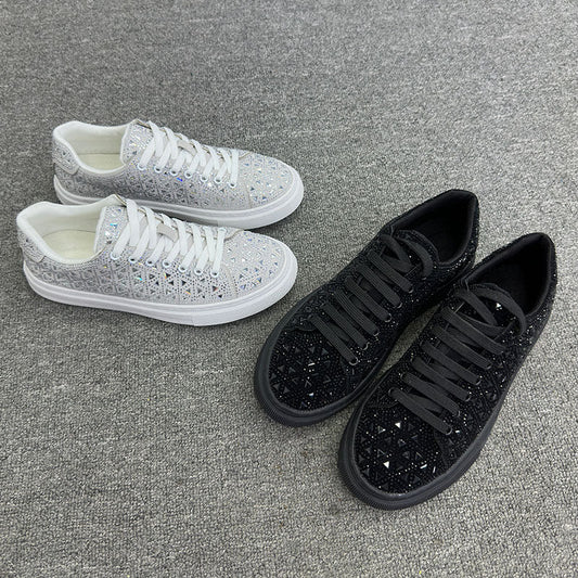 Rhinestone Suede Sneakers by Sophie Laurie
