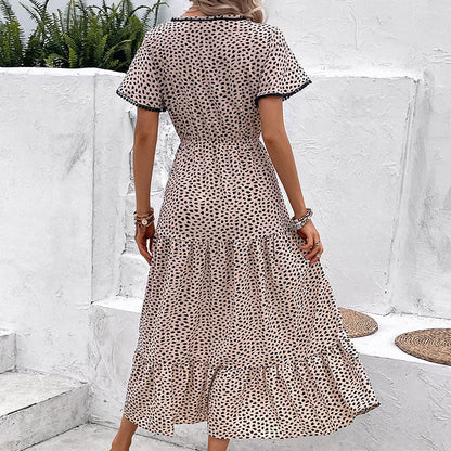 Leopard Print V-Neck Dress Sophie Laurie