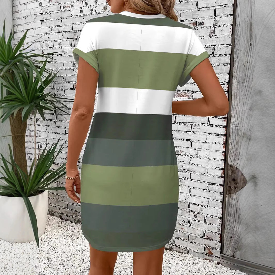 Striped Milk Silk Dress by Sophie Laurie