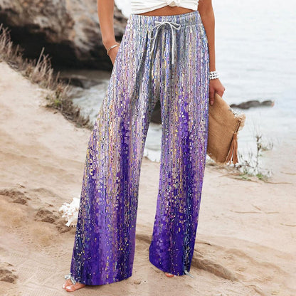 Boho Botanical Sophie Laurie Women's Wide-Leg Pants