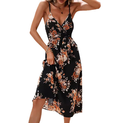 Floral Printed Sophie Laurie Summer Midi Dress