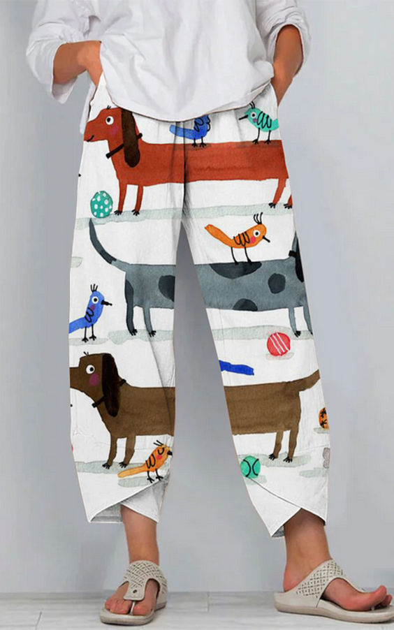 Artful Linen Sophie Laurie 3D Pattern Pants