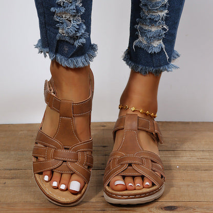 Vintage Comfort Wedge Sandals by Sophie Laurie