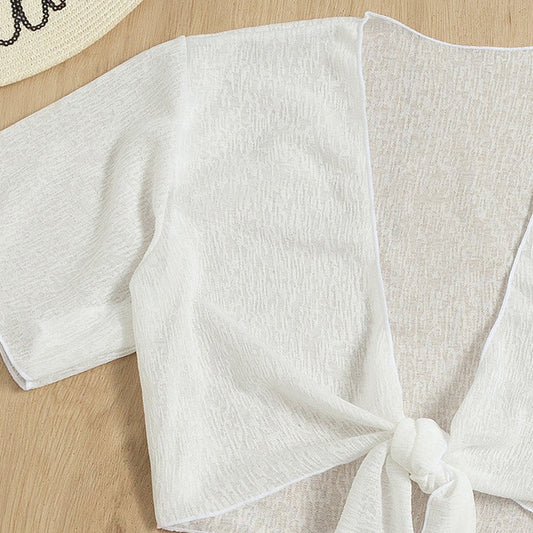 Chic Split White Bikini Set by Sophie Laurie
