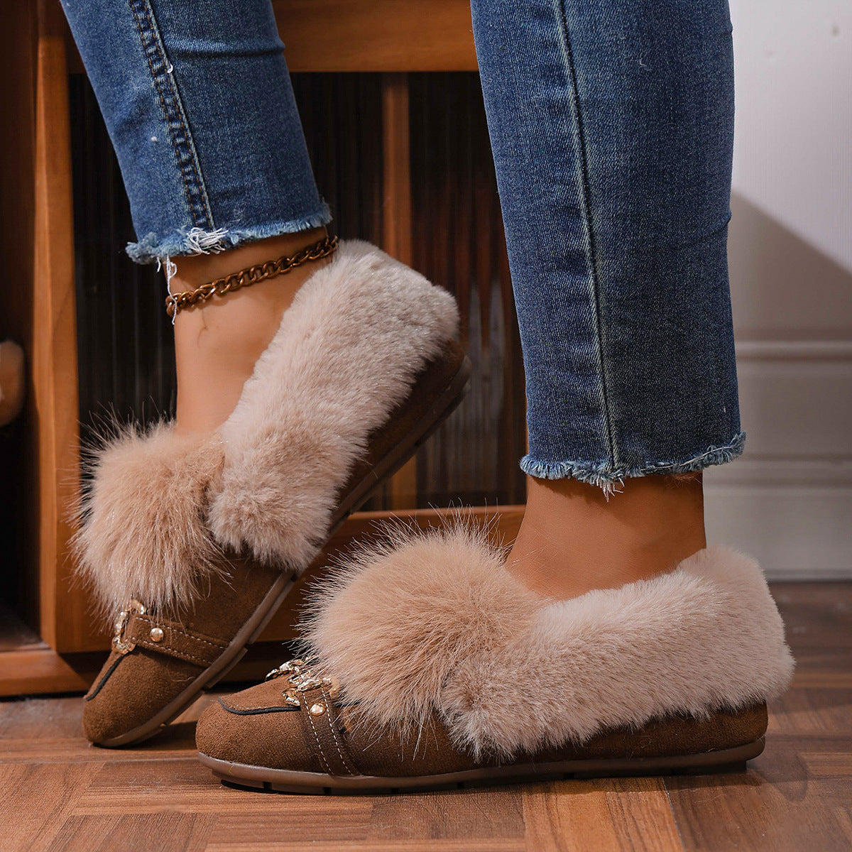 Velvet Plush Loafers by Sophie Laurie