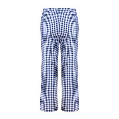 Versatile Checkered Cropped Pants by Sophie Laurie