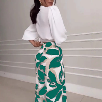 Socialite Womens Three-quarter-sleeve Fashionable Casual Wide-leg Pants Set