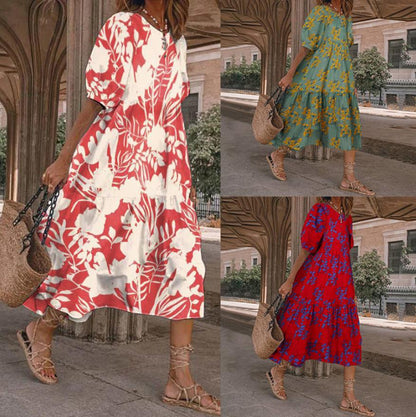 Floral Print Sophie Laurie Summer Midi Dress