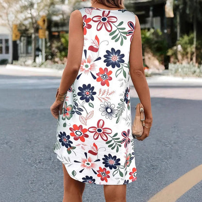 Floral A-Line Sleeveless Dress by Sophie Laurie