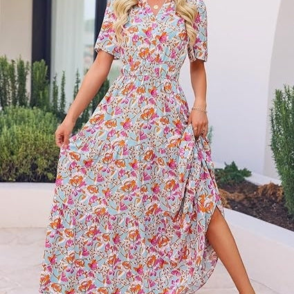 Floral Maxi Dress Sophie Laurie Summer Comfort