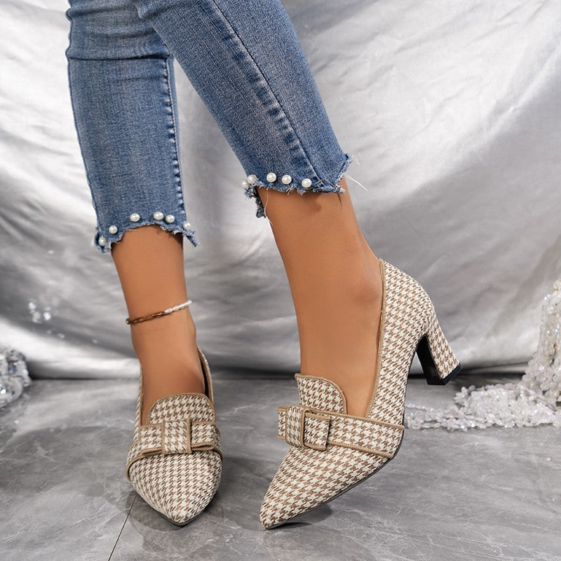 Chic Houndstooth Sophie Laurie Everyday Heels