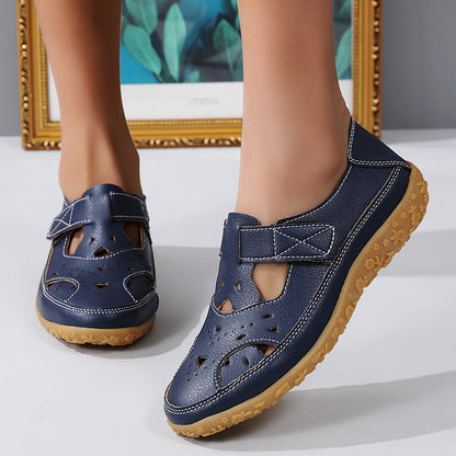 Hollowed Comfort Flat Sandals by Sophie Laurie