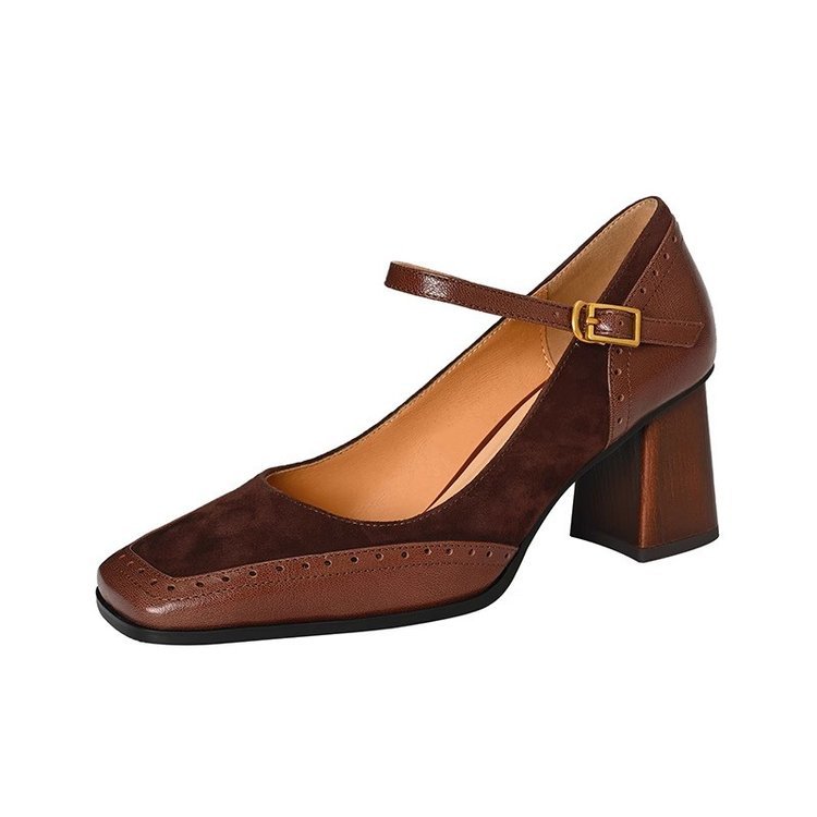 Elegant Sophie Laurie Square Toe Chunky Heels