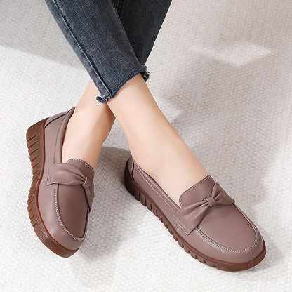 Elegant Comfort Sophie Laurie Flat Leather Loafers