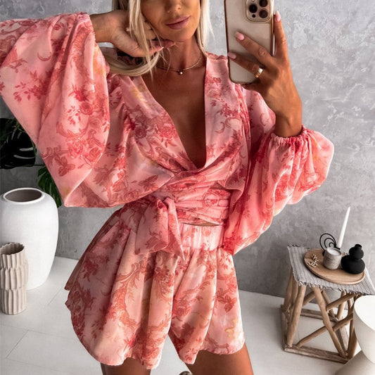 Boho Chic Sophie Laurie Tropical Jumpsuit Set
