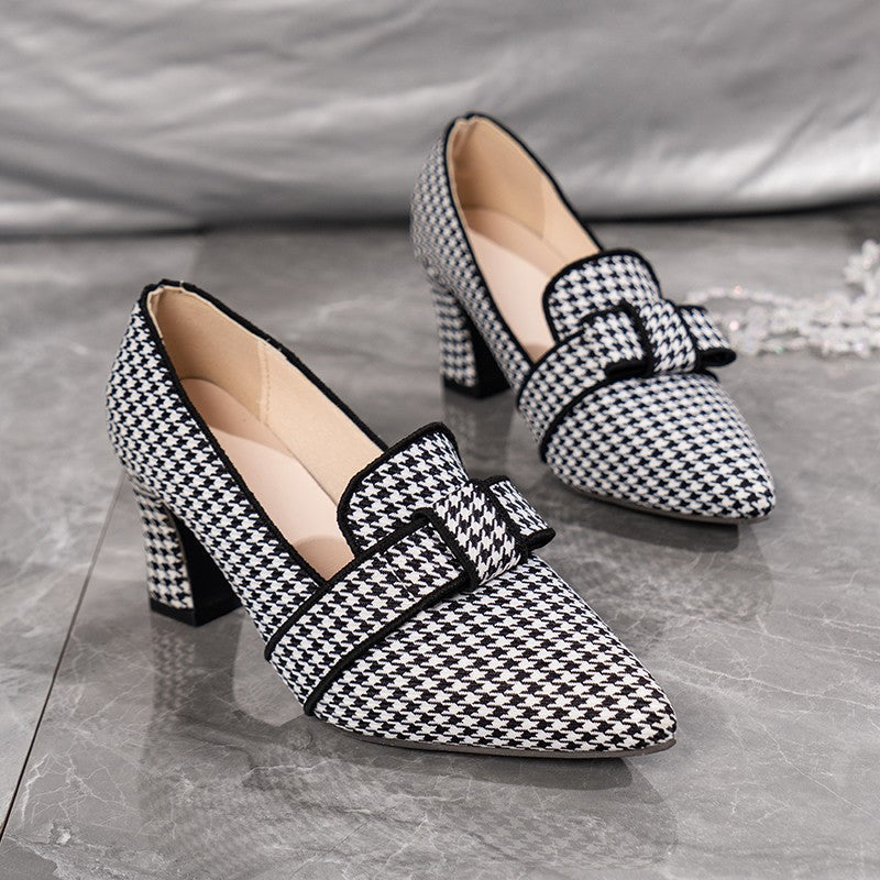 Chic Houndstooth Sophie Laurie Everyday Heels