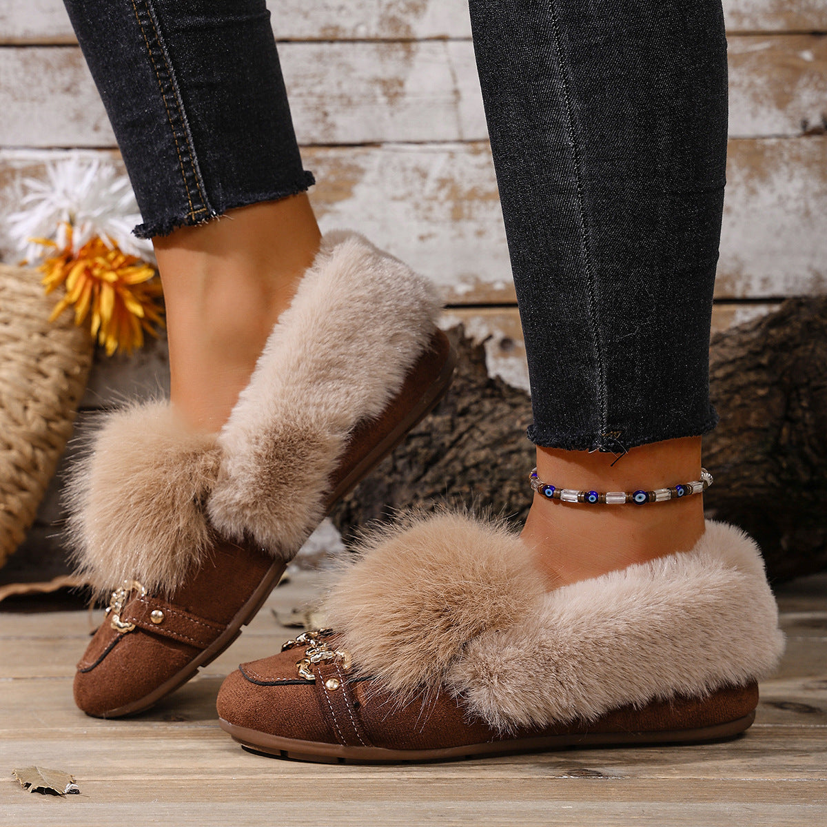 Velvet Plush Loafers by Sophie Laurie