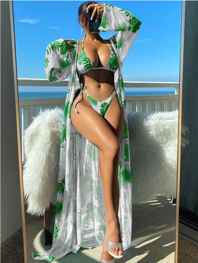 Vibrant Floral Sophie Laurie Long Sleeve Bikini Set