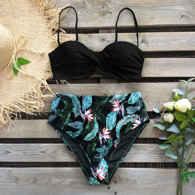 Floral High Waist Bikini by Sophie Laurie