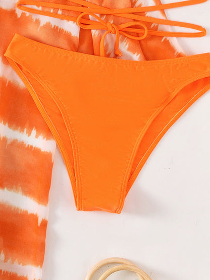 Vibrant Chiffon Three Piece Swimsuit by Sophie Laurie