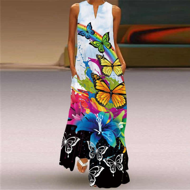 Vibrant Print Long Dress Sophie Laurie