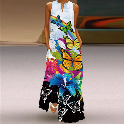 Vibrant Print Long Dress Sophie Laurie