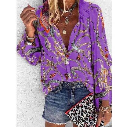 Vibrant Printed Sophie Laurie Street Style Shirt