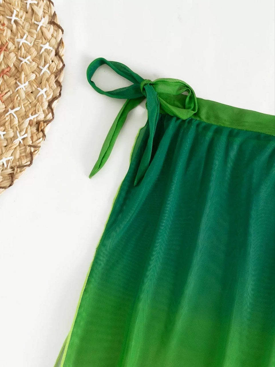 Green Gradient Sophie Laurie Bikini Three-Piece Set